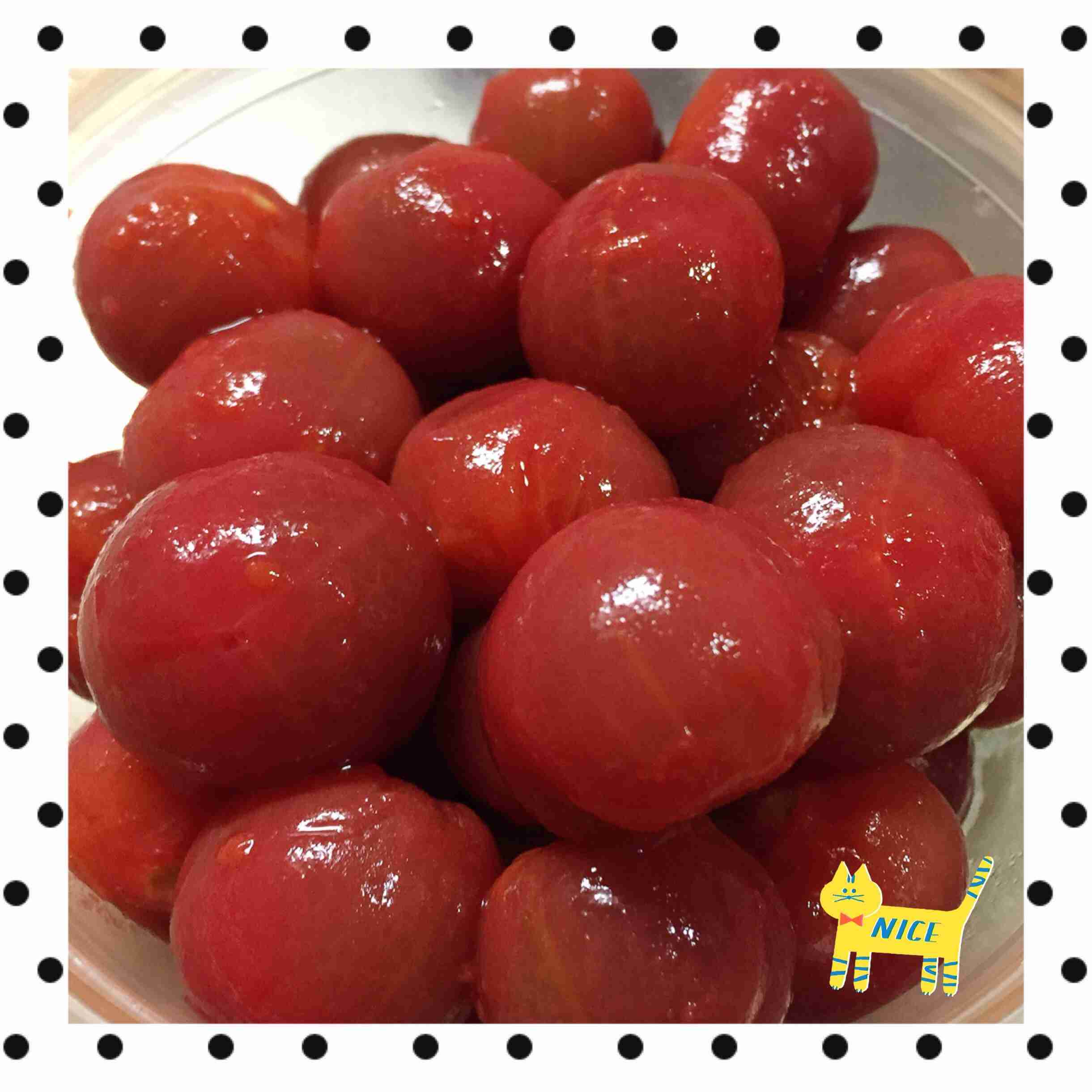 プチトマトの湯むきのブログ画像