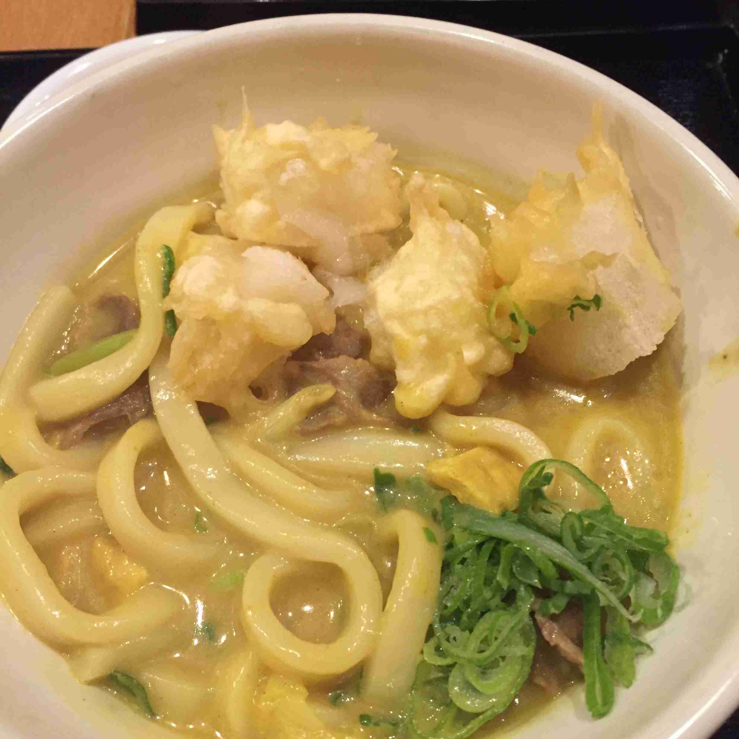 揚げ餅入りのカレーうどんのブログ画像